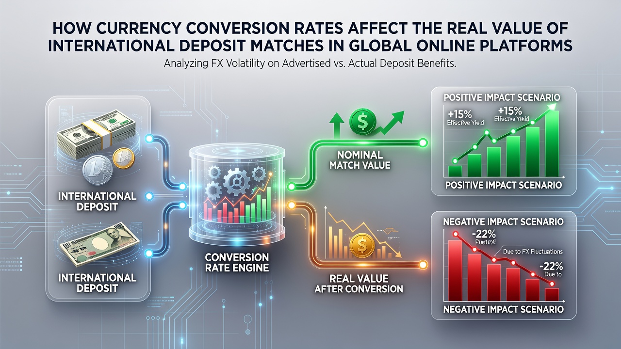 Chart displaying currency exchange rate fluctuations impacting deposit bonus calculations in online gaming platforms