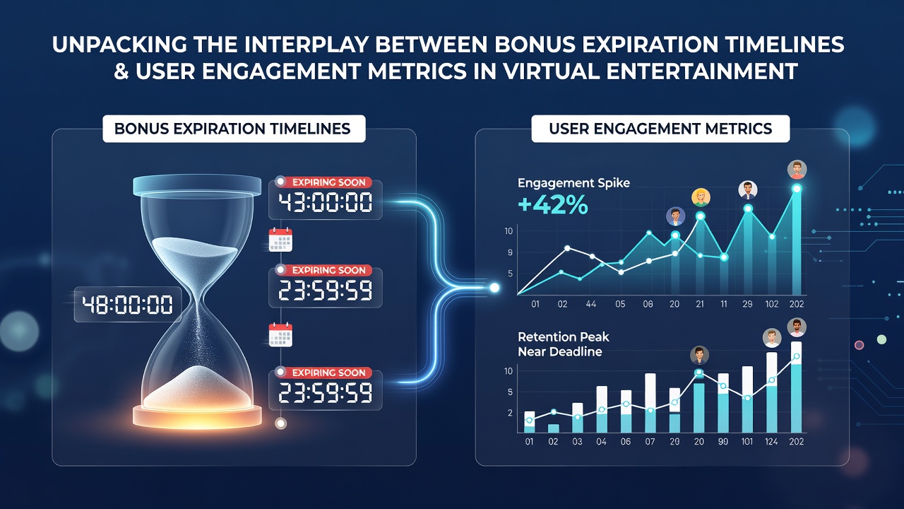 Chart displaying user engagement metrics including retention rates and deposit frequency across different bonus expiration periods